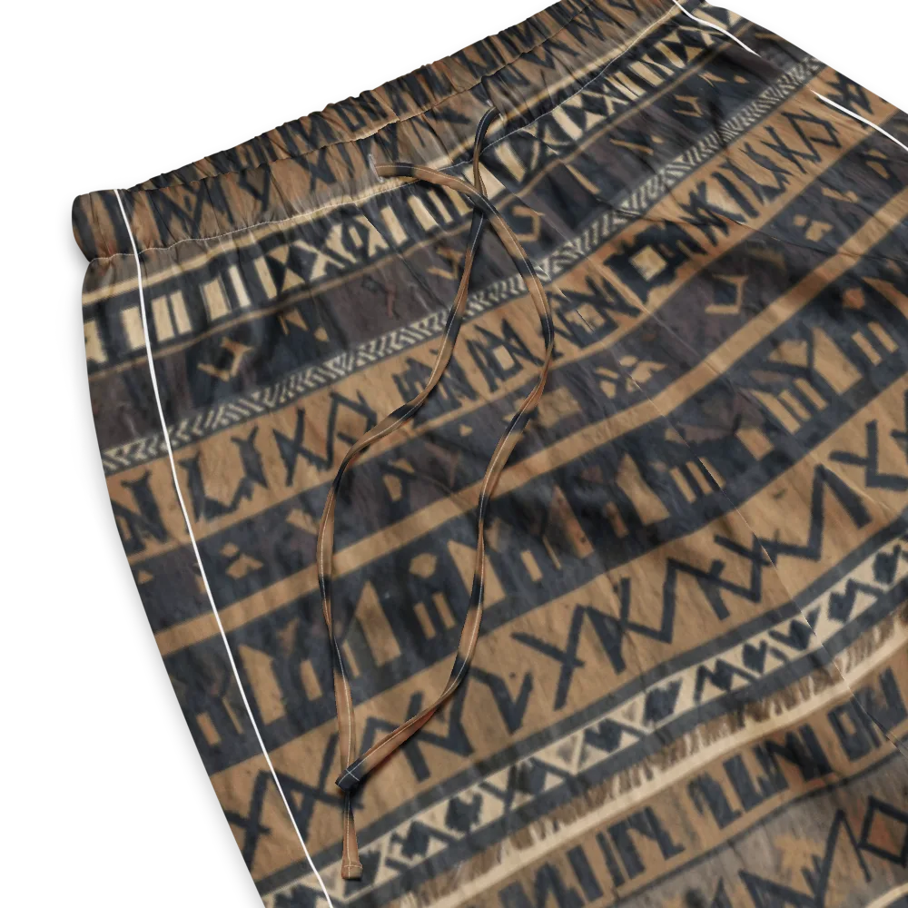 Ochre Glyphs on Women's Pajama Pants — Product details
