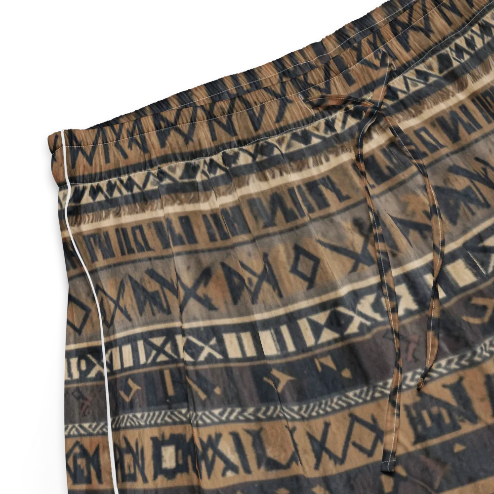 Ochre Glyphs on Women's Pajama Shorts — Product details