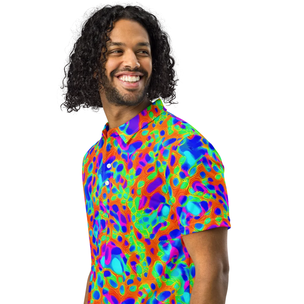 Luminous Membrane on Men's Slim Fit Polo Shirt — Left Front