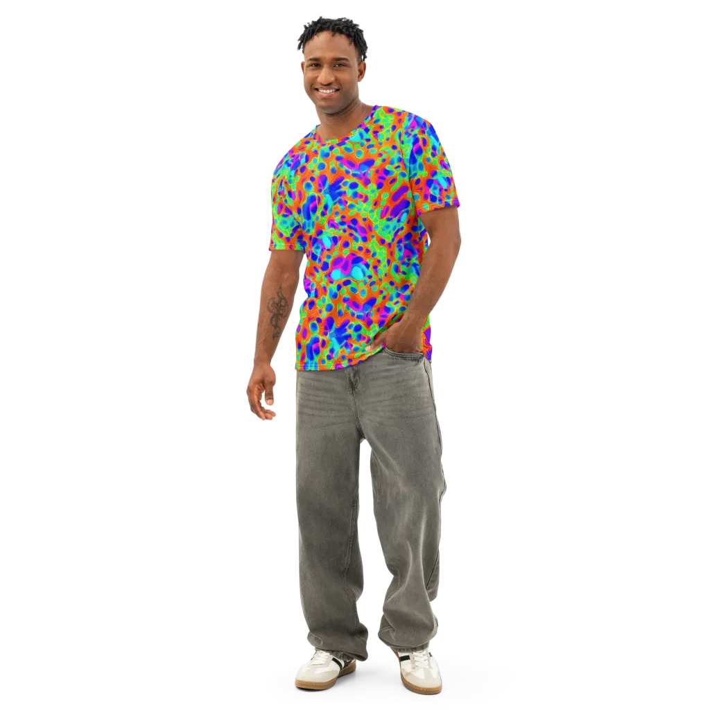 Luminous Membrane on Men's Cotton Crew Neck T-Shirt — Front