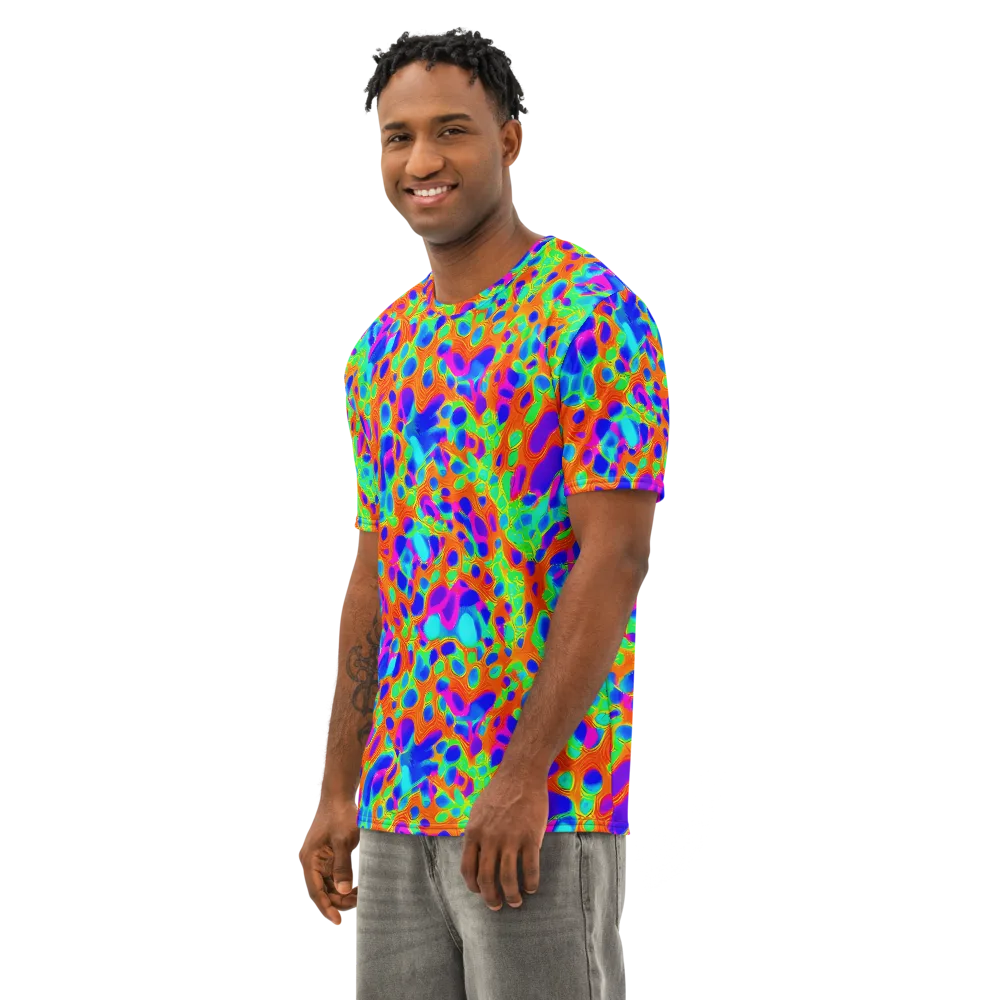 Luminous Membrane on Men's Cotton Crew Neck T-Shirt — Left Front