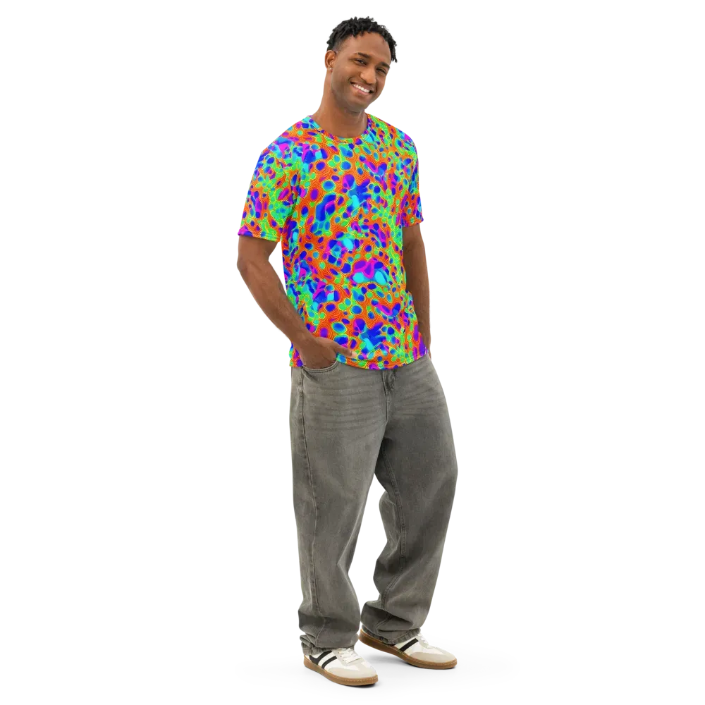 Luminous Membrane on Men's Cotton Crew Neck T-Shirt — Right Front