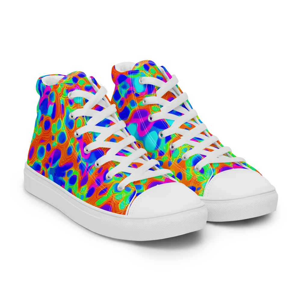 Luminous Membrane on Men's High Top Canvas Shoes — Right Front