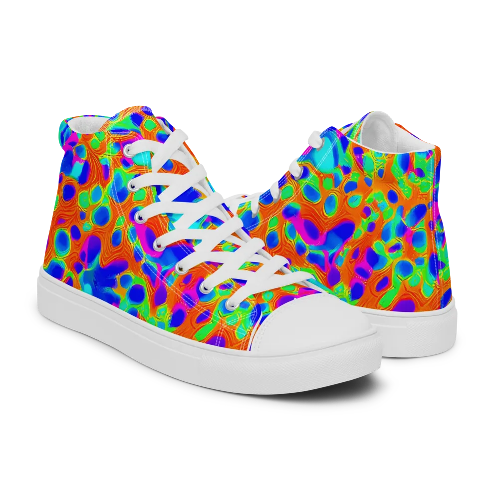 Luminous Membrane on Men's High Top Canvas Shoes — Right