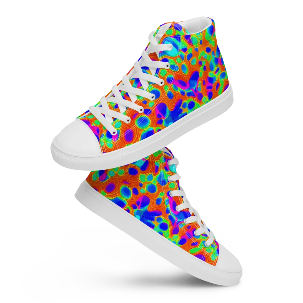 Luminous Membrane on Men's High Top Canvas Shoes — Front