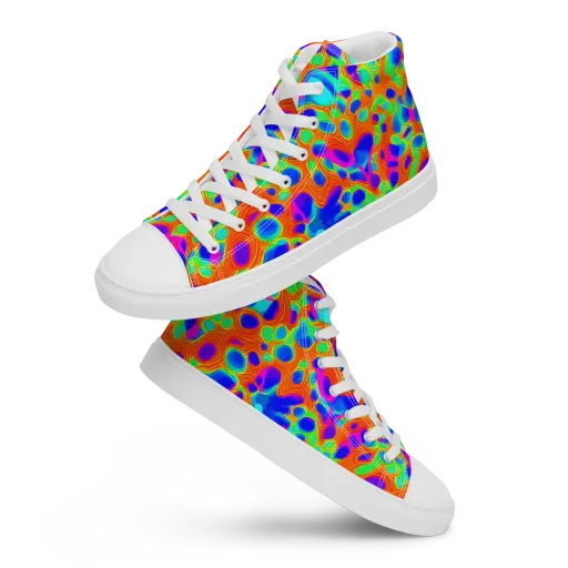 Luminous Membrane on a Men's High Top Canvas Shoes