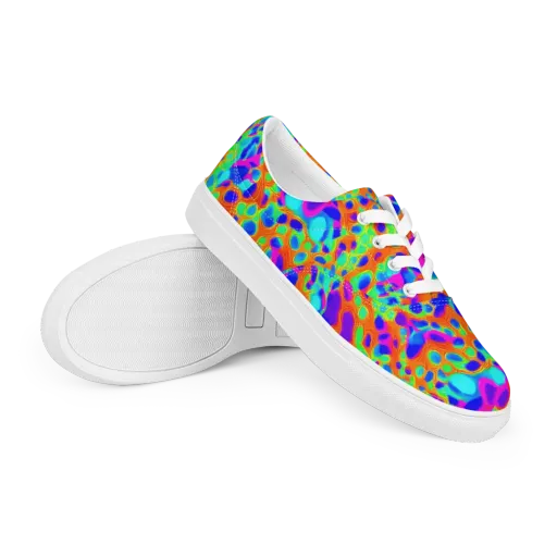 Luminous Membrane on a Men's Lace-Up Canvas Shoes
