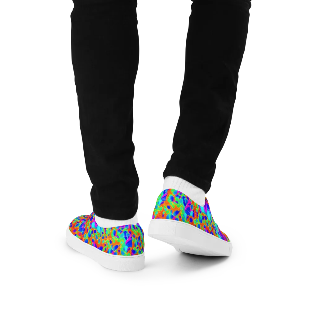 Luminous Membrane on Men's Lace-Up Canvas Shoes — Back