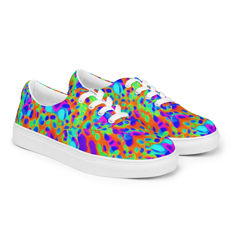 Luminous Membrane on Men's Lace-Up Canvas Shoes — Right Front