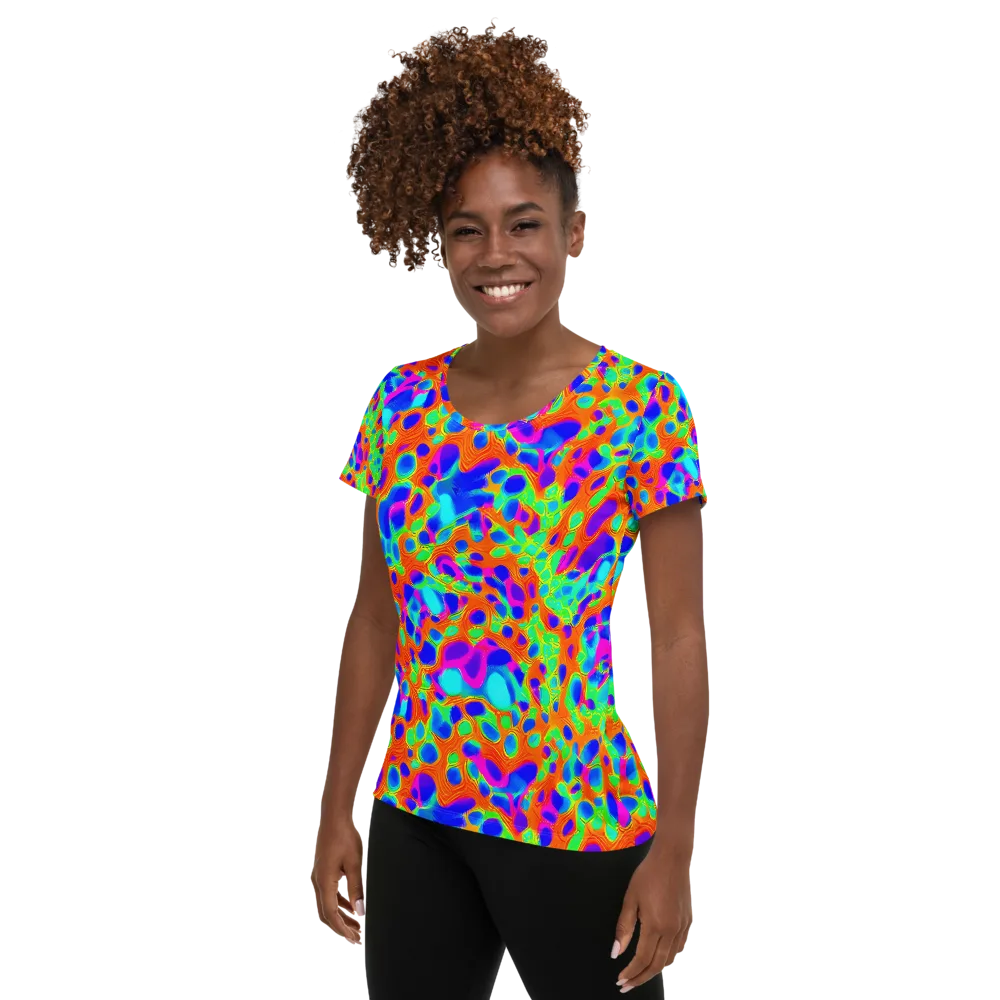 Luminous Membrane on Women's Athletic T-Shirt — Left