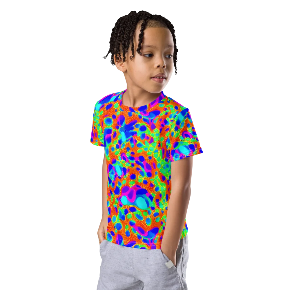 Luminous Membrane on Kids Crew Neck T-Shirt — Left Front