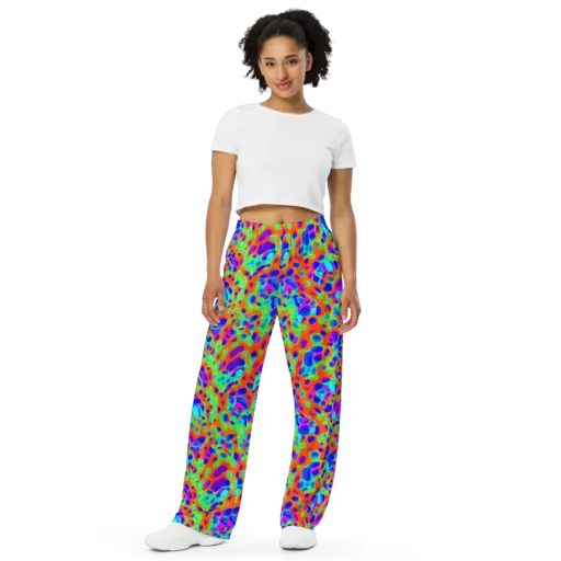 Luminous Membrane on a Wide-Leg Pants