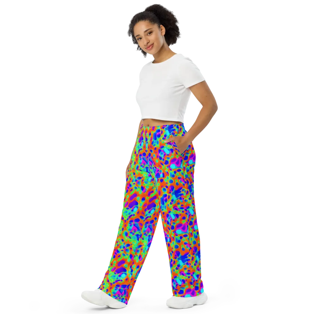 Luminous Membrane on Wide-Leg Pants — Left Front