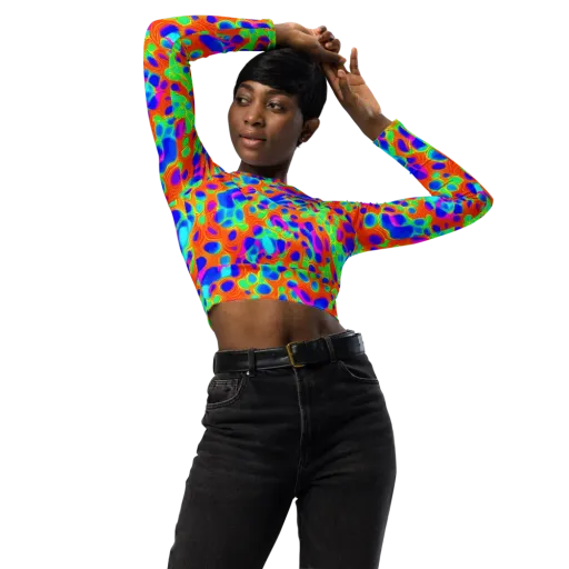 Luminous Membrane on a Long Sleeve Crop Top