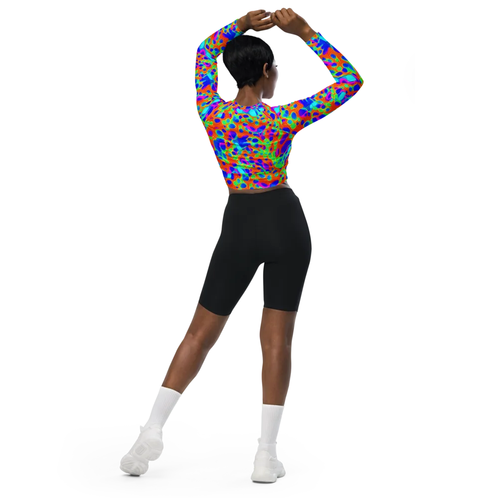 Luminous Membrane on Long Sleeve Crop Top — Back