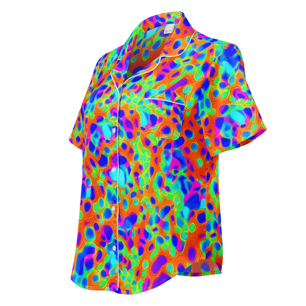 Luminous Membrane on Women's Short Sleeve Pajama Top — Left Front