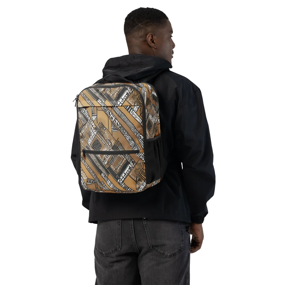 Ochre Cipher on Utility Backpack — Back