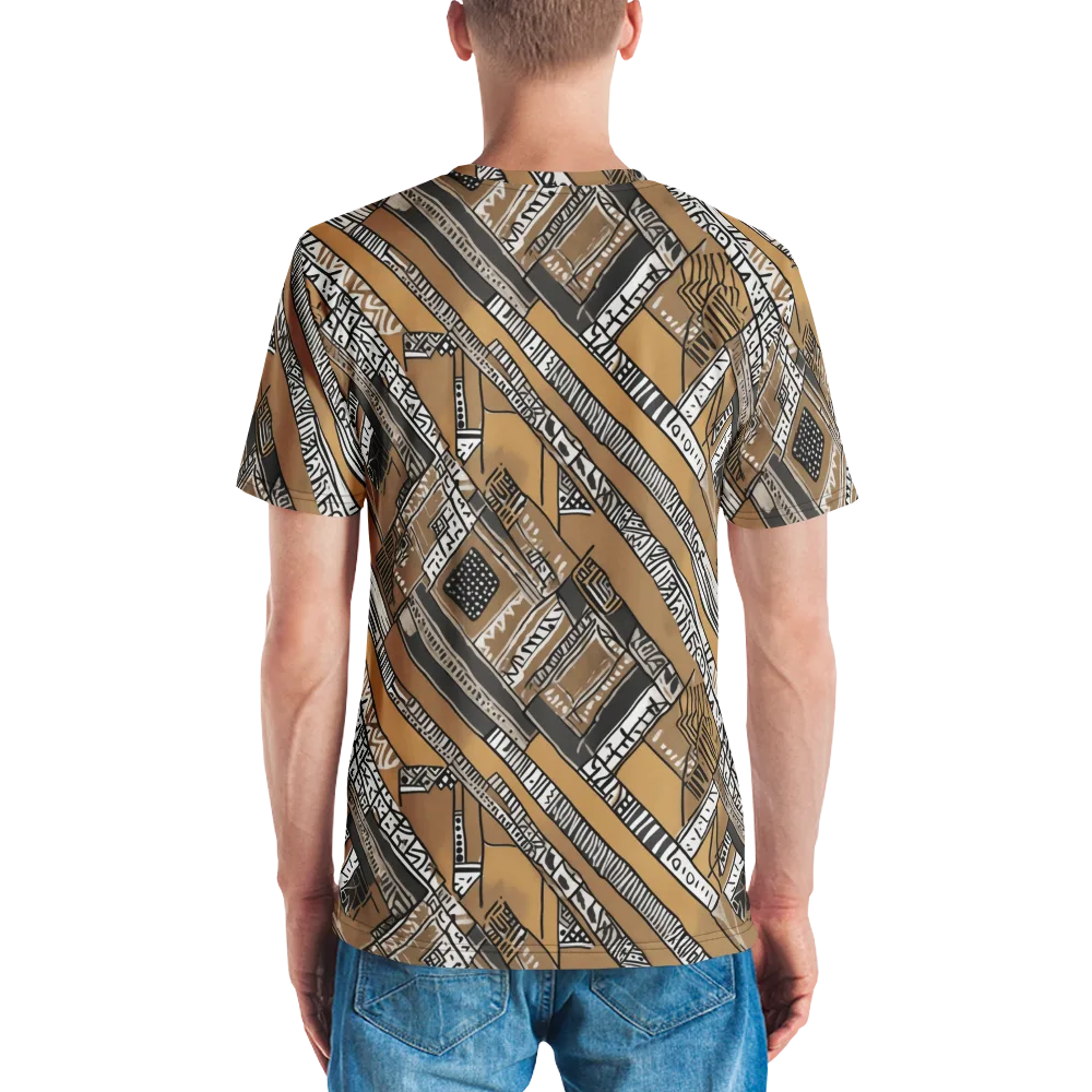 Ochre Cipher on Men's Crew Neck T-Shirt — Back