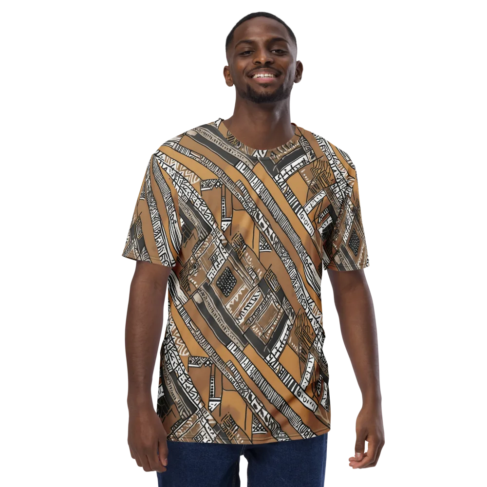 Ochre Cipher on Men's Crew Neck T-Shirt — Front