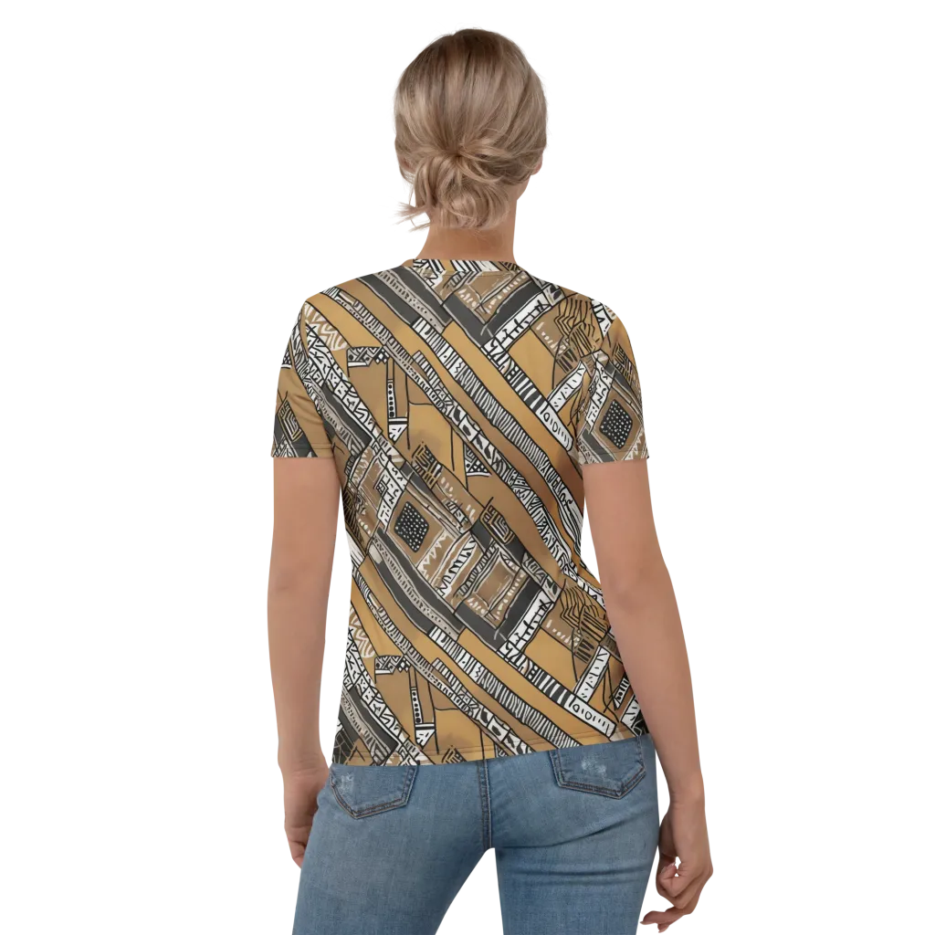 Ochre Cipher on Women's Crew Neck T-Shirt — Back