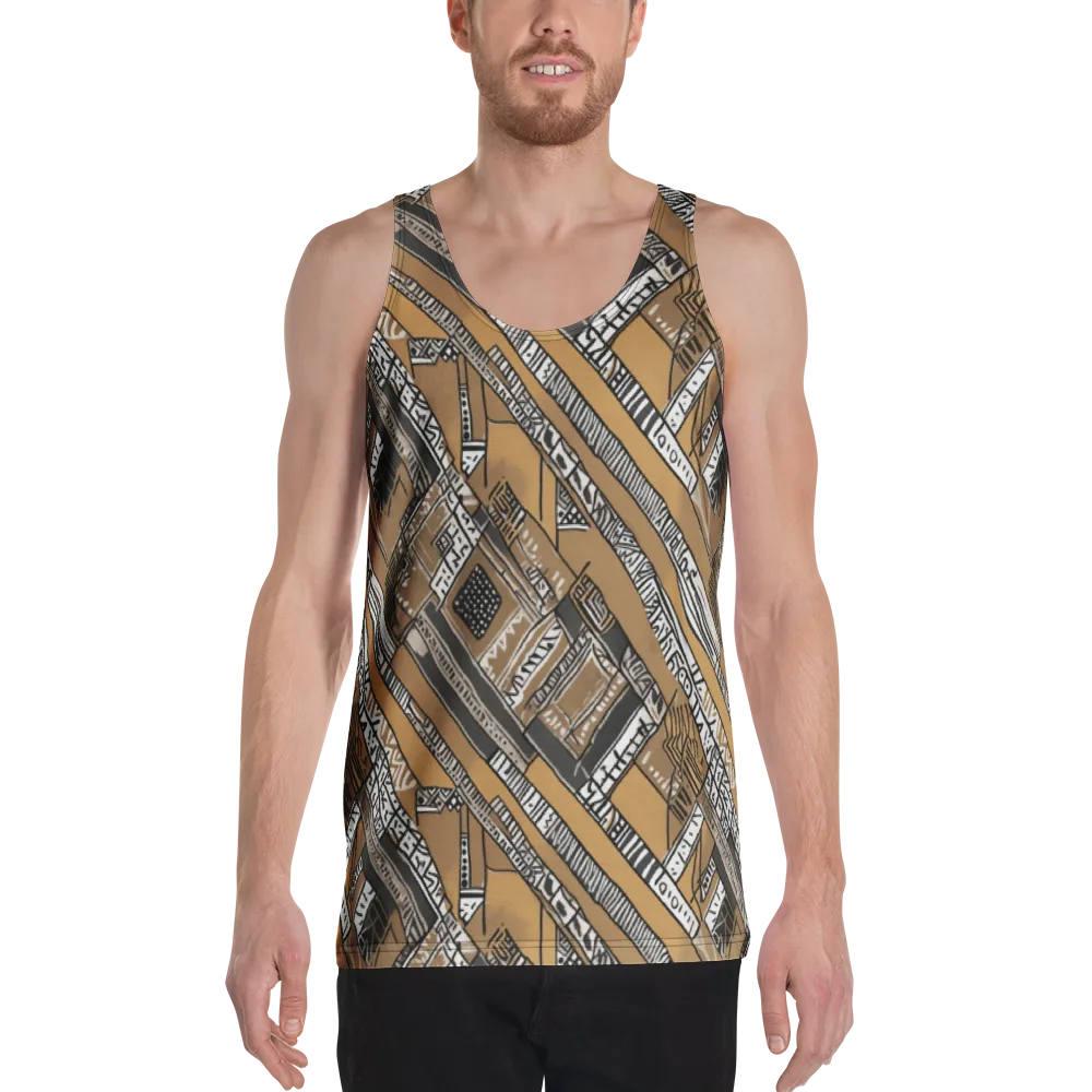 Ochre Cipher on Men's Tank Top — Front