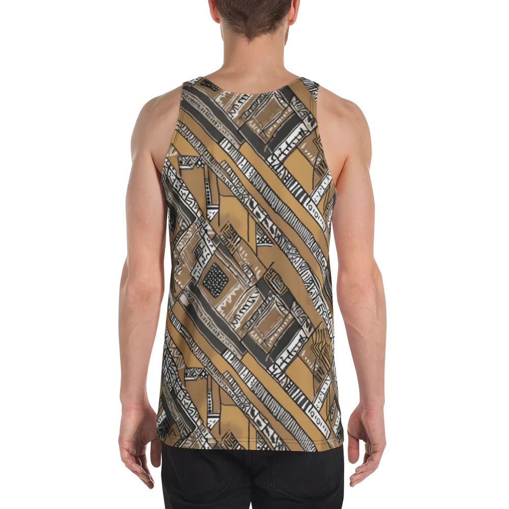 Ochre Cipher on Men's Tank Top — Back
