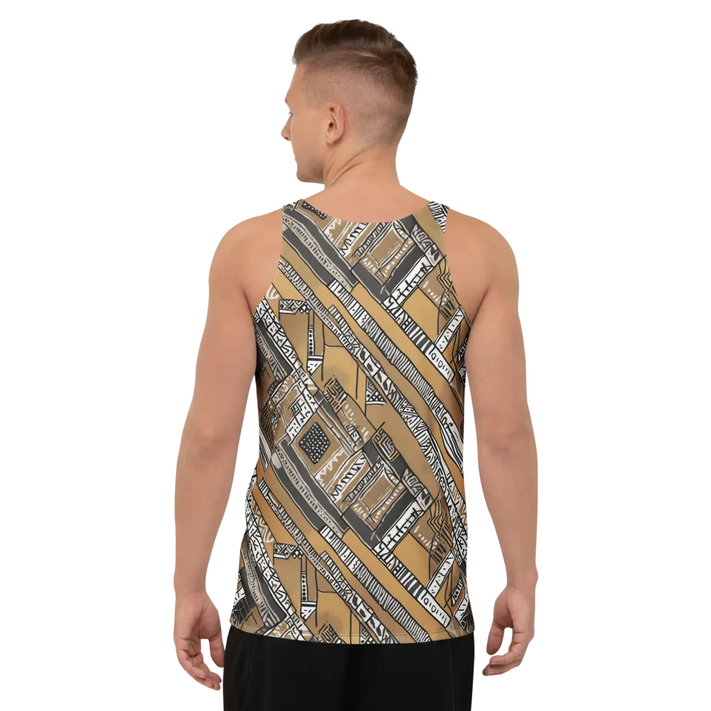 Ochre Cipher on Men's Tank Top — Back