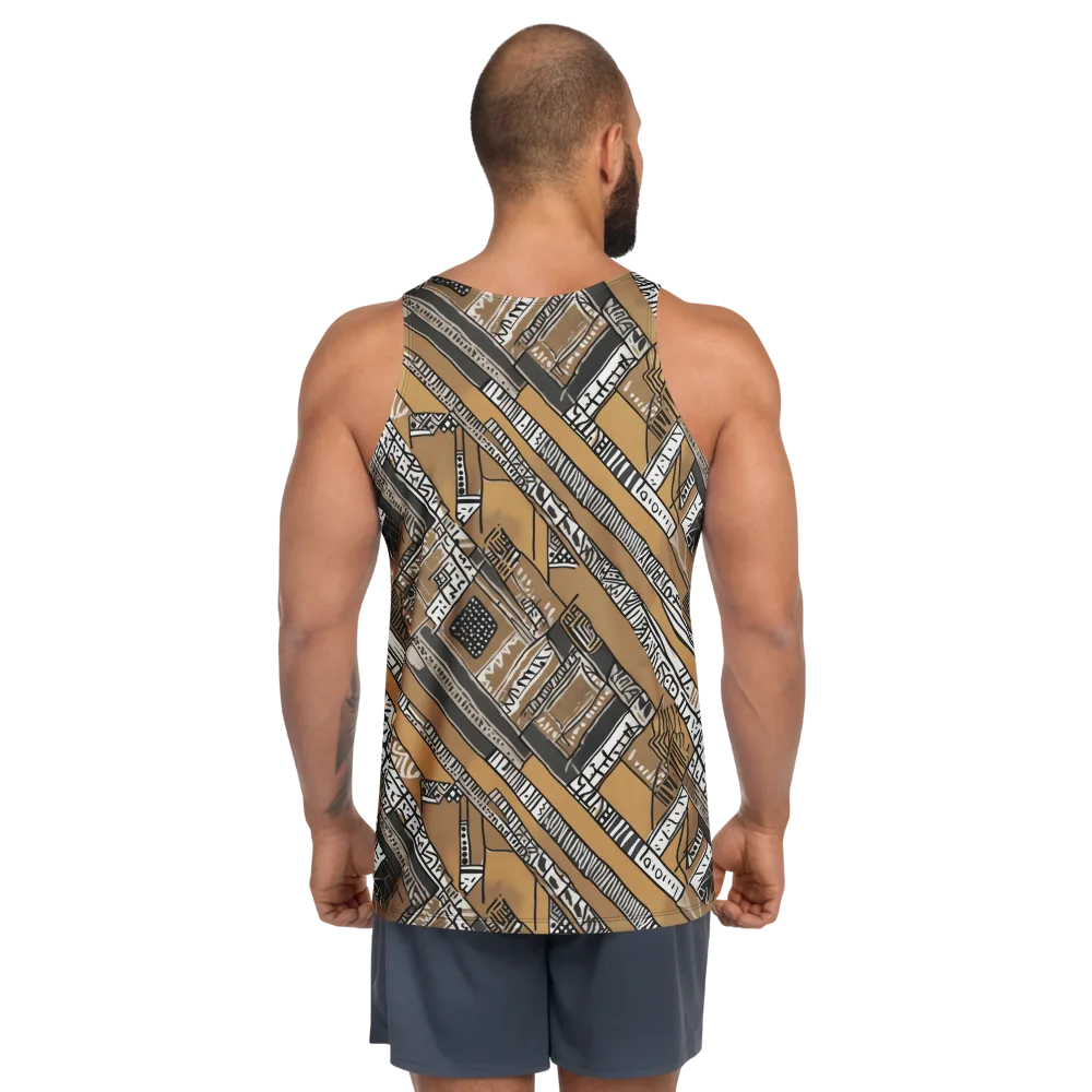 Ochre Cipher on Men's Tank Top — Back
