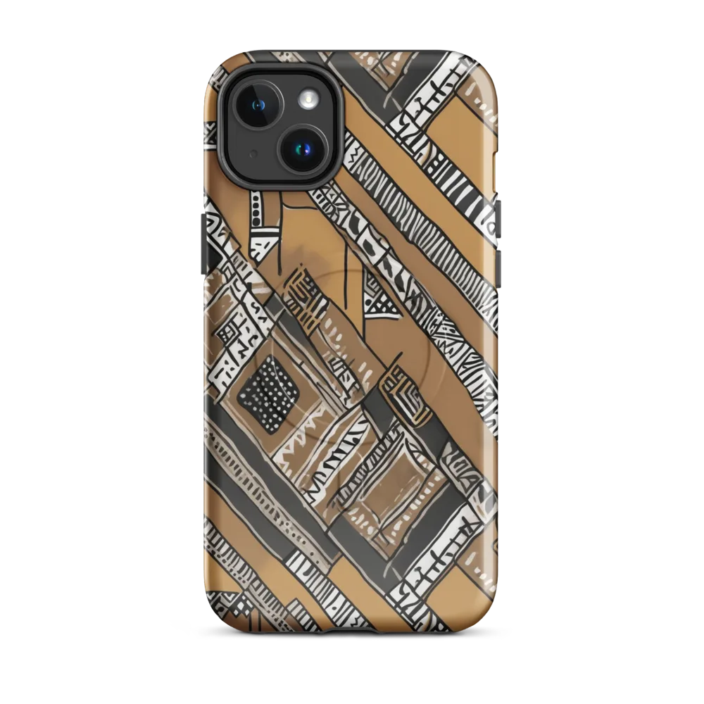 Ochre Cipher on MagSafe Tough Case for iPhone® — Front