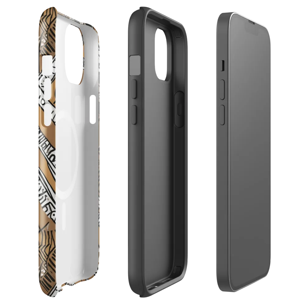 Ochre Cipher on MagSafe Tough Case for iPhone® — Front