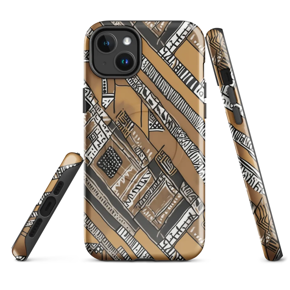 Ochre Cipher on MagSafe Tough Case for iPhone® — Front