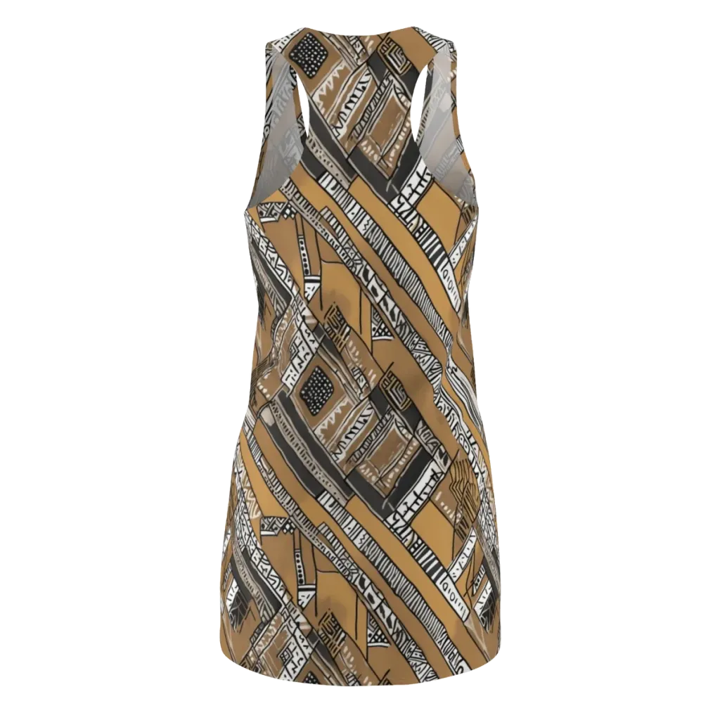 Ochre Cipher on Racerback Dress — Back