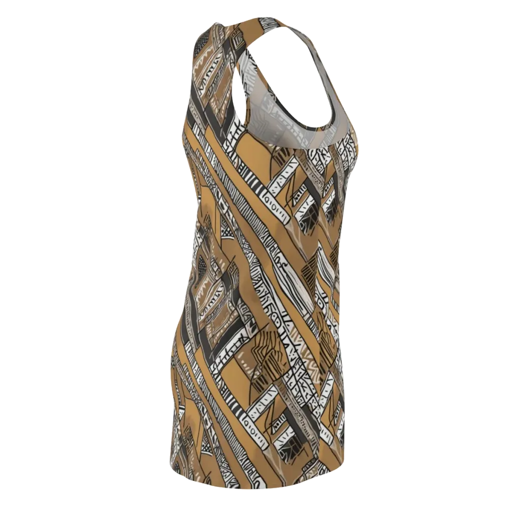 Ochre Cipher on Racerback Dress — Back Side