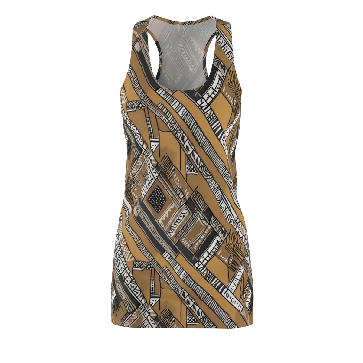 Ochre Cipher on Racerback Dress — Front