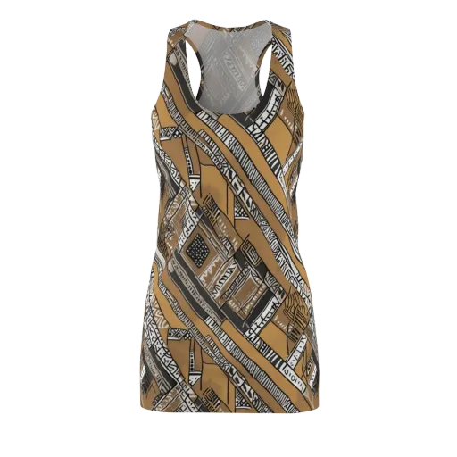 Ochre Cipher on a Racerback Dress