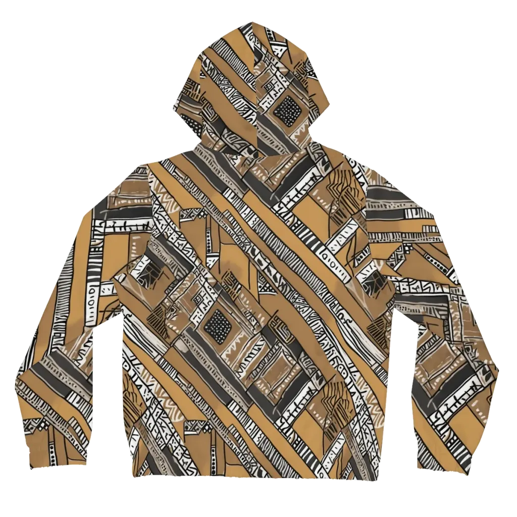 Ochre Cipher on Women's Full-Zip Hoodie — Back