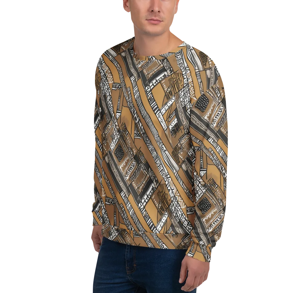 Ochre Cipher on Sweatshirt — Left Front
