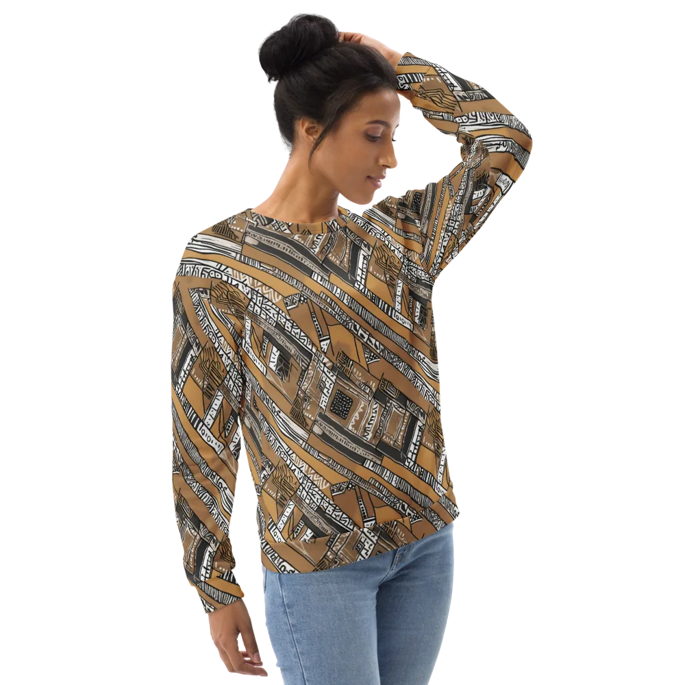 Ochre Cipher on Sweatshirt — Right Front