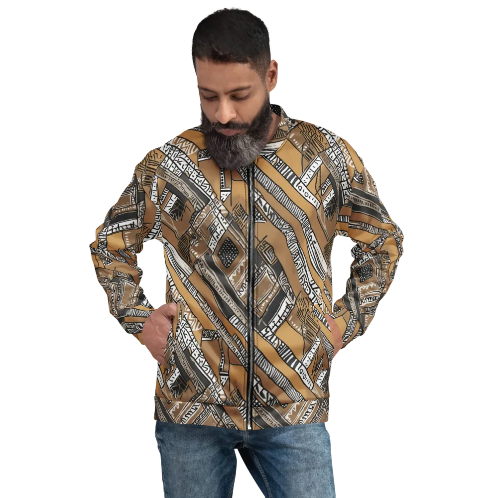 Ochre Cipher on Bomber Jacket — Front