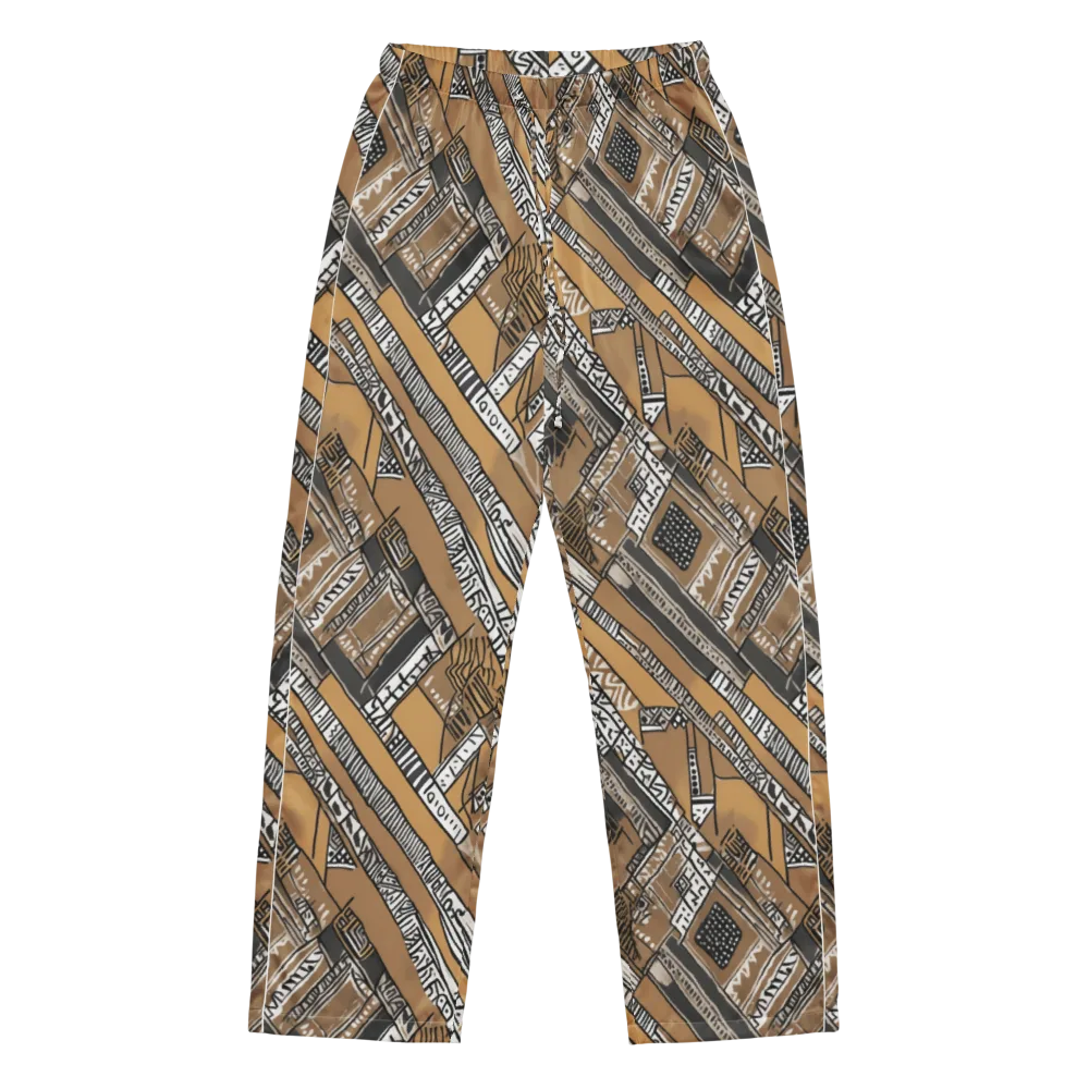 Ochre Cipher on Women's Pajama Pants — Front
