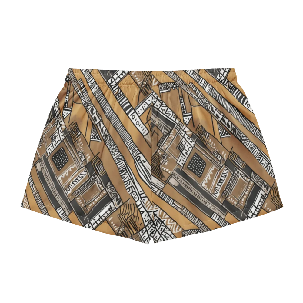 Ochre Cipher on Women's Pajama Shorts — Back