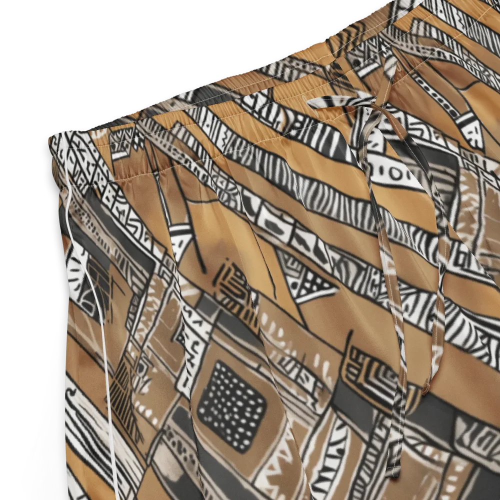 Ochre Cipher on Women's Pajama Shorts — Product details