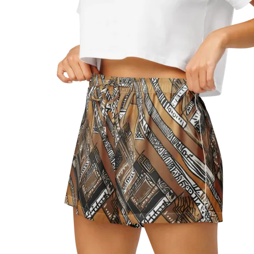 Ochre Cipher on a Women's Pajama Shorts