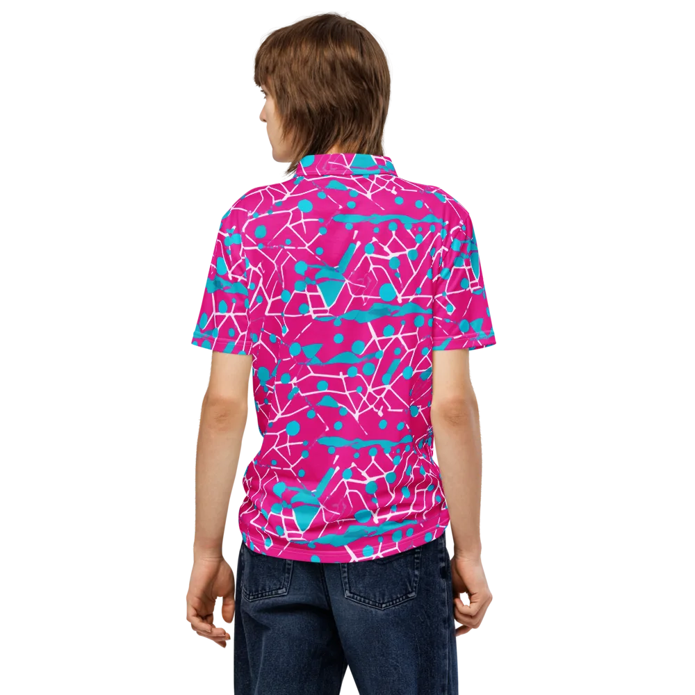 Neon Nervure on Men's Slim Fit Polo Shirt — Back
