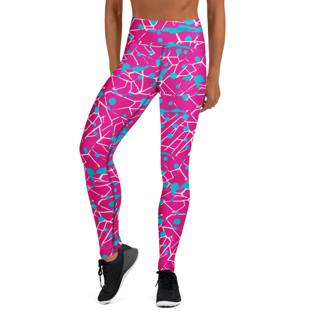 Neon Nervure on Yoga Leggings — Front