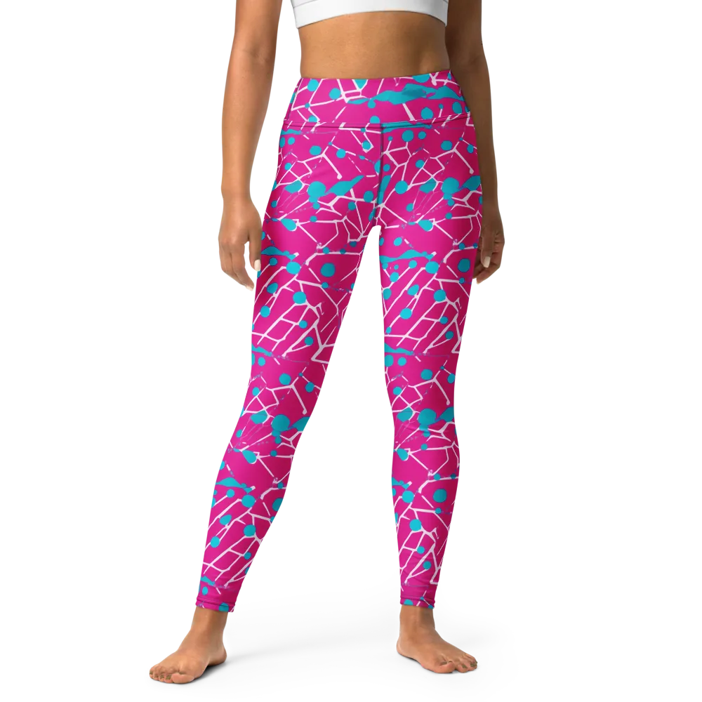 Neon Nervure on Yoga Leggings — Front