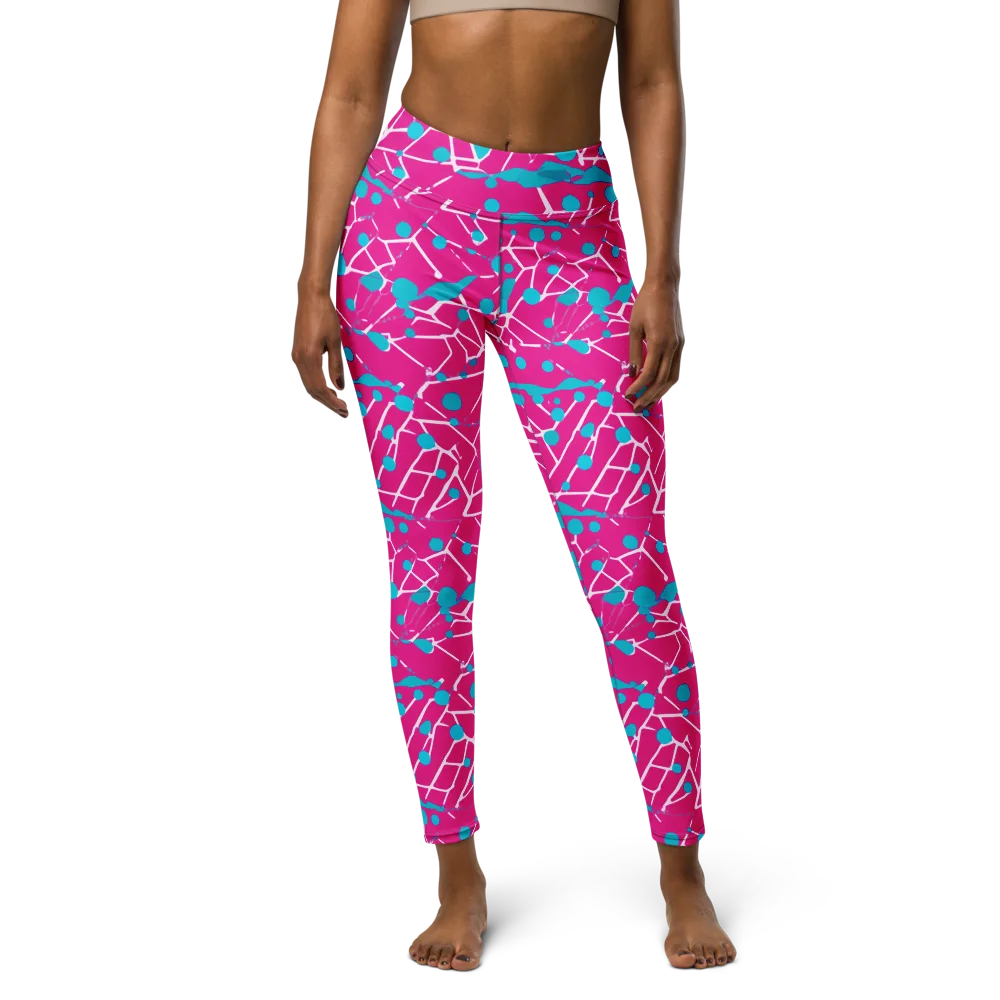 Neon Nervure on Yoga Leggings — Front