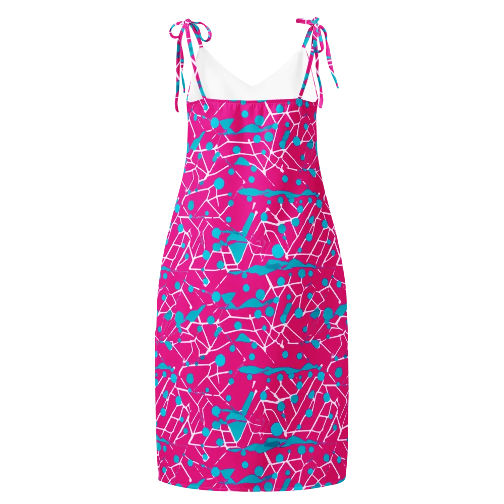 Neon Nervure on Slip Dress — Back