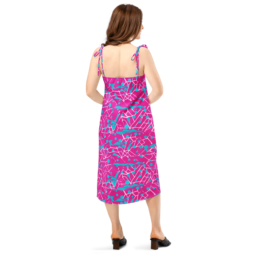 Neon Nervure on Slip Dress — Back