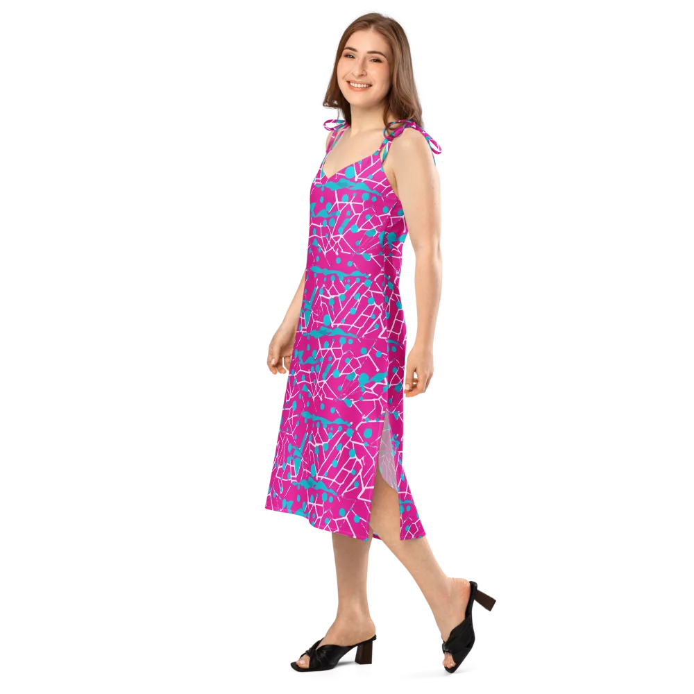 Neon Nervure on Slip Dress — Left Front